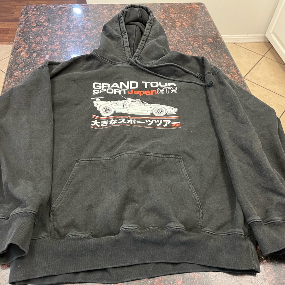 Brandy Melville Grand Tour Sport Japan GTS 1992 Black Hoodie Sweater Size 2XL